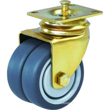 75mm Small Castor Central Locking TPR Roller Aircraft Cart Inflight Trolley Caster Swivel